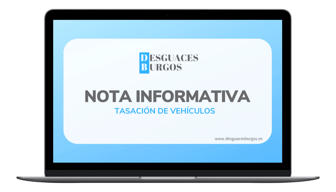 Nota informativa tasación de coches