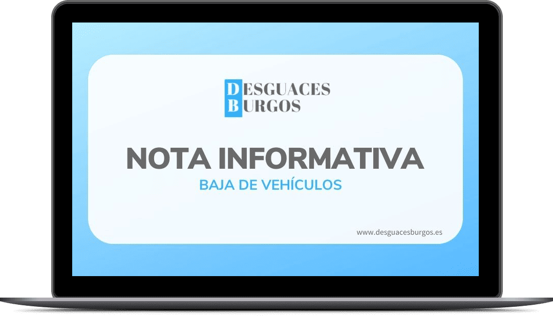 Nota informativa baja definitiva de coches